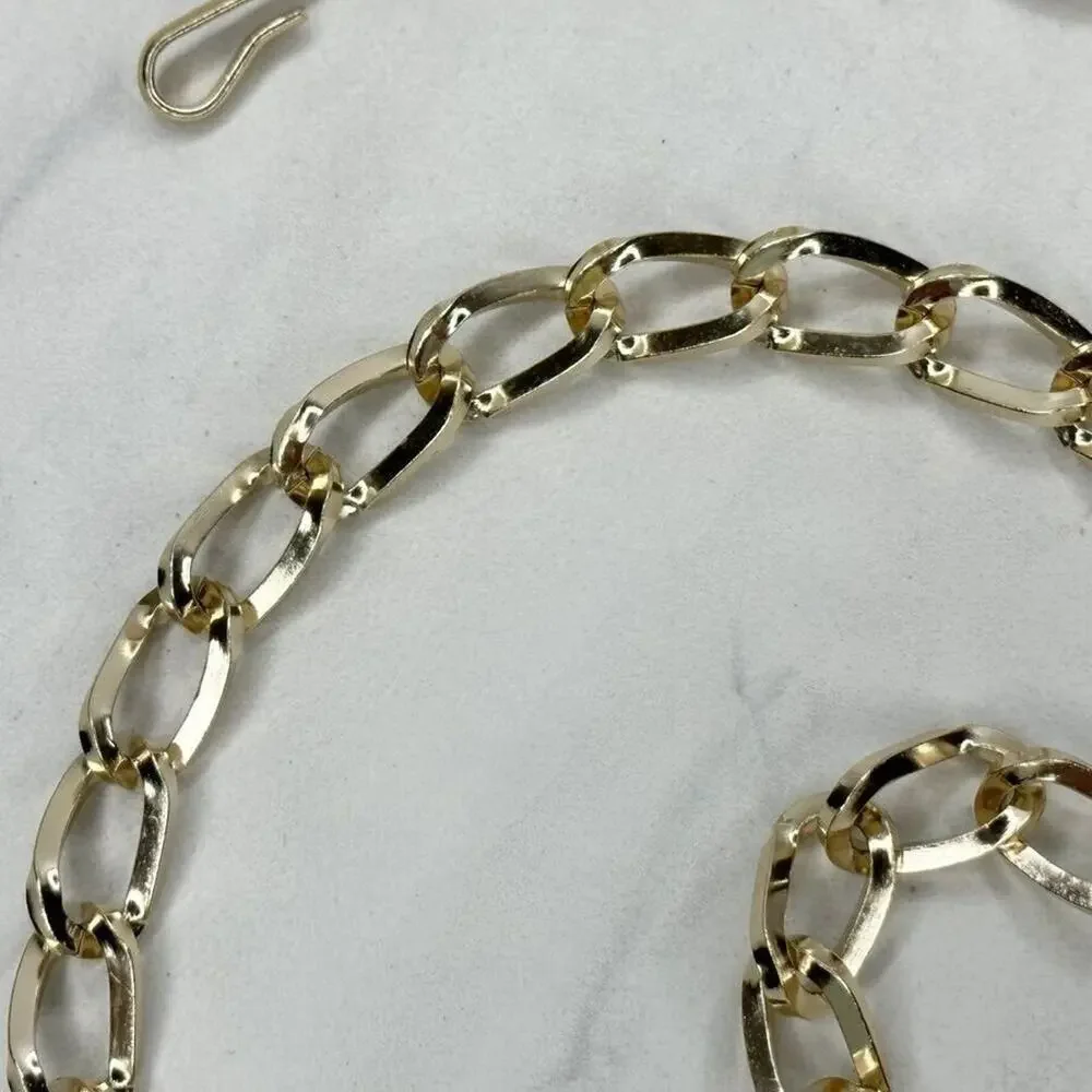 Gold Tone Y2K Chain Link Festival Statement Belt Extra Small/Small (XS/S) ✨